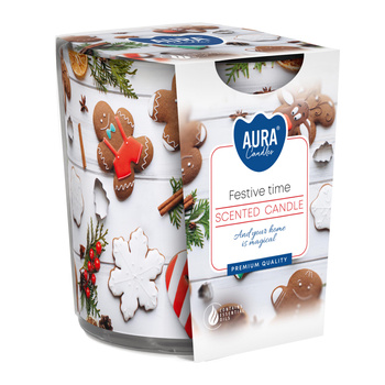 Świeca w szkle SN72s-26 Bispol - Festive time