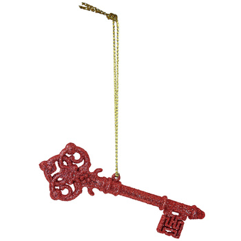 Zawieszka brokatowa KLUCZ 124125 czerwony 14cm