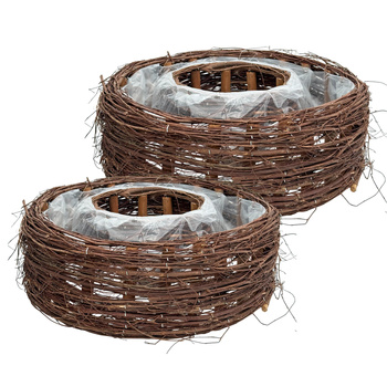 Osłonka wiklinowa 27406 KOŁO brązowy 2szt 11x32cm