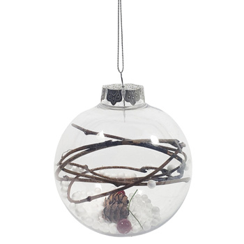 Zawieszka BOMBKA C79107 z dekoracją śr.10cm