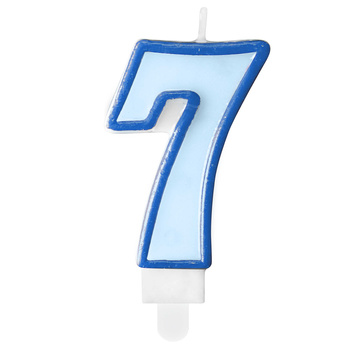 Świeczka urodzinowa cyfra SCU1-7-001 7 niebieski