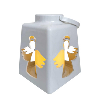 Latarnia plastikowa LED 5/24/YZE roraty biały 14cm