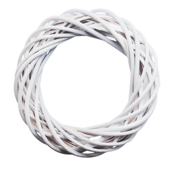 Wianek wiklinowy 26773 biały 20cm