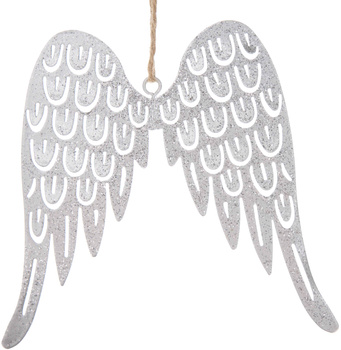 Zawieszka SKRZYDŁA TS419 metal srebrny 14cm