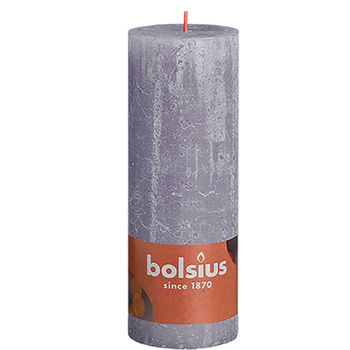 Świeca pieńkowa rustic 190/68 k. Mat lawend BOL