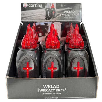 Wkład LED 5/24/WLC VASO 6szt czerwony 16cm