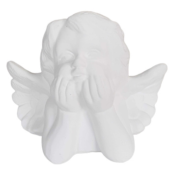Figurka ANIOŁ CY16B181 biały myślący 18cm