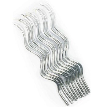 Świeca serpentyna m. srebrny 216 41cm 10szt