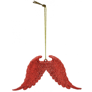 Zawieszka brokatowa SKRZYDŁA 124218 czerwony 11cm