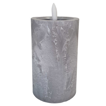 Świeca LED beton owal 44/23/NWH szary 12,5x7,5cm