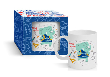 Kubek ceramiczny SZKOŁA witaj szkoło- słonik 300ml