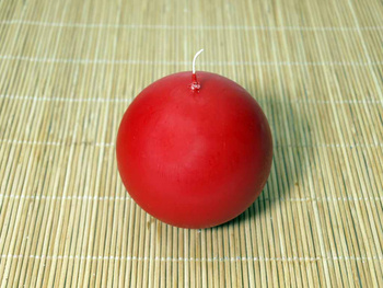 Świeca kula 60mm N17 075 czerwony