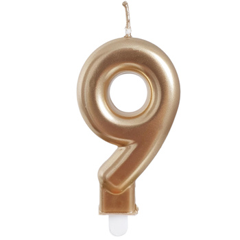 Świeczka urodzinowa 26490 cyfra złoty 9