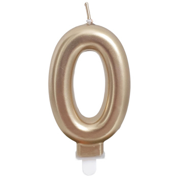 Świeczka urodzinowa 26481 cyfra złoty 0