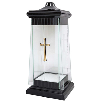 Znicz K-9495 KATEDRA z krzyżem złoty  (9szt)