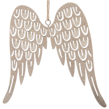 Zawieszka SKRZYDŁA TS418 metal złoty 14cm