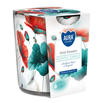 Świeca w szkle SN72s-60 Bispol - Wild flowers