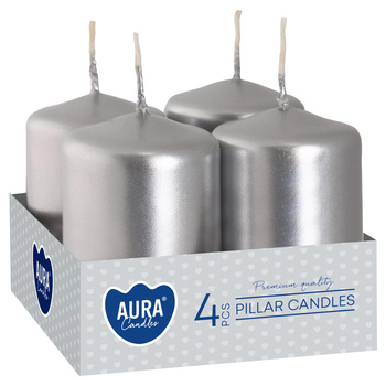 Świeca pieńkowa 60/40 m. srebrny 271 Bispol 4szt 