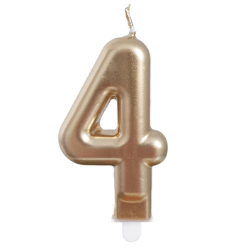 Świeczka urodzinowa 26485 cyfra złoty 4