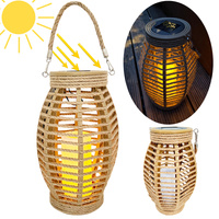 Latarnia plastikowa SOLAR 26921 brązowy 25,5x15cm