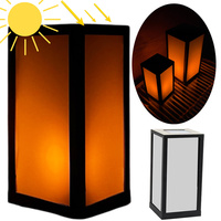 Latarnia plastikowa SOLAR 27110 czarny 28x14cm