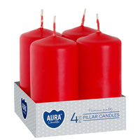 Świeca pieńkowa 80/40 czerwony 030 Bispol 4szt