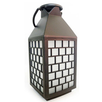 Latarnia plastikowa LED HY-0062 czarny 28x11,5cm