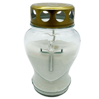 Znicz K-9440 SERCE zalewany biały (20szt)