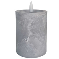 Świeca LED beton owal 43/23/NWH szary 10x7,5cm