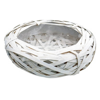 Osłonka wiklinowa 27409 KOŁO biały 7x25cm