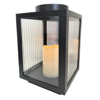 Latarnia plastikowa SOLAR 13/24/YZE czarny 28cm