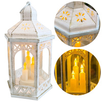 Latarnia plastikowa LED 26567 ŚWIECZKI biały 31cm