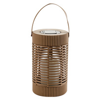 Latarnia plastikowa SOLAR 27111 brązowy 24x14cm