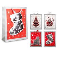 Torba papierowa BN C56212 3D mix 39x30x12cm