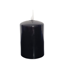 Świeca LED płomień szeroka czarny 12/7 cm 6/20/WAX