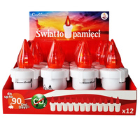 Znicz elektroniczny 1/21/WLC.MEMOR 12szt czerwony