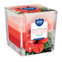 Świeca w szkle SNK80-356 Bispol - Hibiscus sage