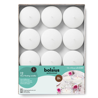 Świeca pływająca 12szt MAXI - biały BOLSIUS
