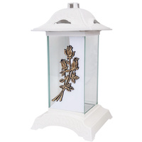 Znicz K-9532 KATEDRA z różą biały (6szt)