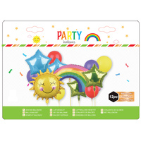 Balony urodzinowe zestaw 26504 TĘCZA 12szt