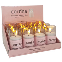 Świeca LED efekt płomienia 17/23/WAX 12szt 10x5cm