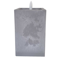 Świeca LED beton kwadrat 41/23/NWH szary 12,5x8cm