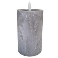 Świeca LED beton owal 44/23/NWH szary 12,5x7,5cm