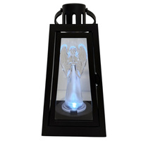 Latarnia plastikowa LED 16/22/LGS ANG czarny 20cm