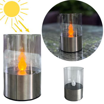 Świeca plastikowa SOLAR 27113 czarny 11,5x7,2cm