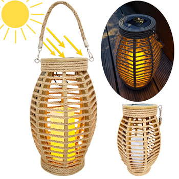 Latarnia plastikowa SOLAR 26921 brązowy 25,5x15cm