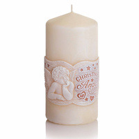 Świeca pieńk CHRIST ANGEL NEW 130/60 ecru Bartek 