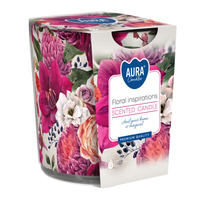 Świeca w szkle SN72s-30 Bispol - Floral inspiratio