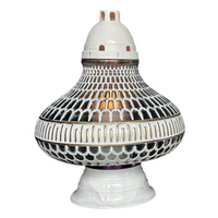 Znicz K-9655 UFO premium biały/złoty (2szt)