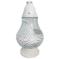 Znicz K-7699 LAMPION biały/srebrny (6szt)